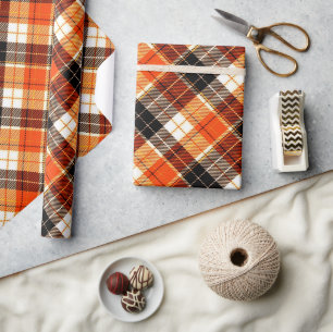 autumn plaid wrapping paper