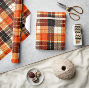 autumn plaid wrapping paper