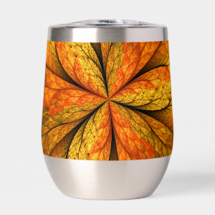 Autumn Plant, Modern Abstract Fractal Art Leaf