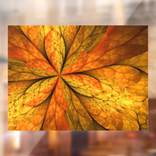 Autumn Plant, Modern Abstract Fractal Art Leaf