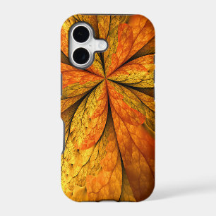 Autumn Plant, Modern Abstract Fractal Art Leaf