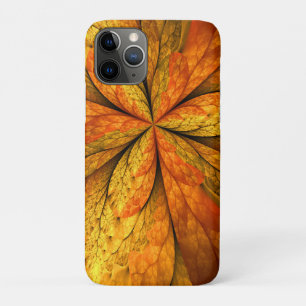 Autumn Plant, Modern Abstract Fractal Art Leaf iPhone 11 Pro Case