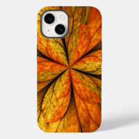 Autumn Plant, Modern Abstract Fractal Art Leaf
