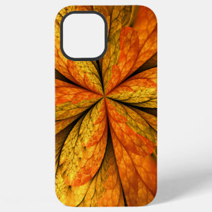 Autumn Plant, Modern Abstract Fractal Art Leaf iPhone 12 Pro Max Case