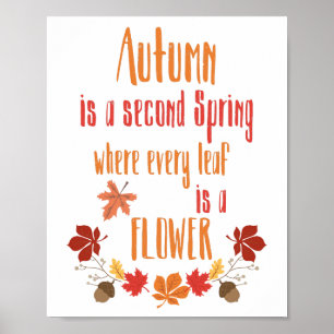 Autumn Poem // Cute Seasonal Autumn Decor Poster