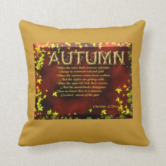 Autumn poem pillow