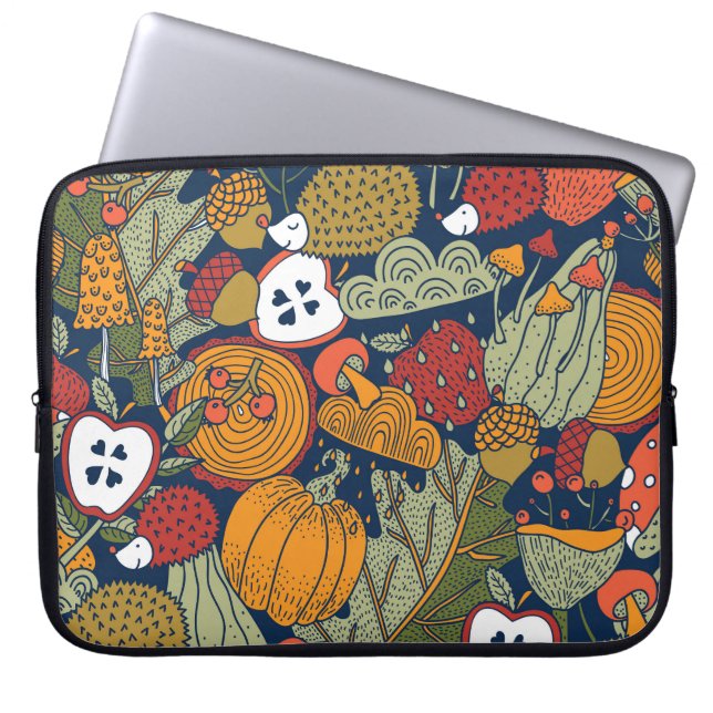 Autumn, polka dots, vintage, seamless pattern. laptop sleeve (Front)