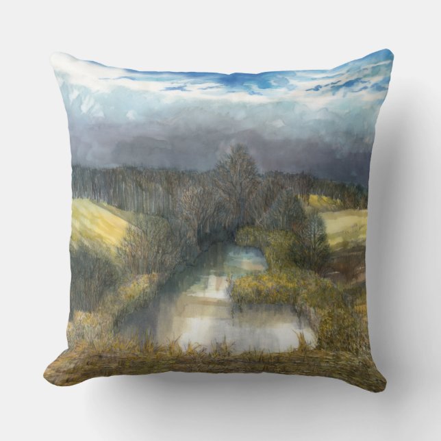 autumn pond cushion (Front)