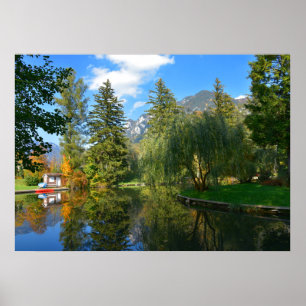 Autumn pond idyll poster