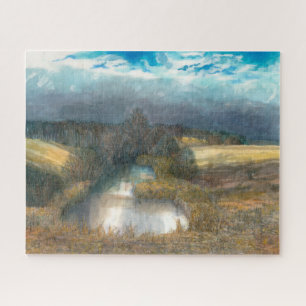 autumn pond jigsaw puzzle