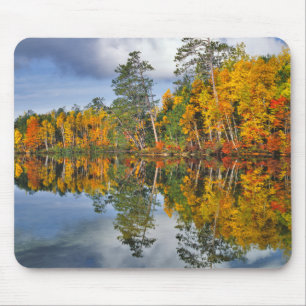 Autumn pond reflections, Maine Mouse Pad