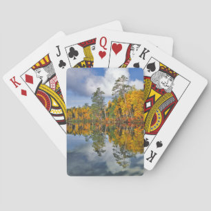Autumn pond reflections, Maine Playing Cards
