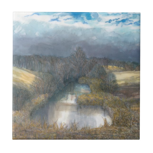 autumn pond tile (Front)