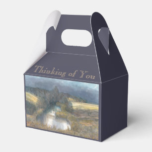autumn pond watercolor favour box