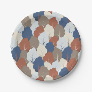 Autumn Poplar Medley Paper Plate