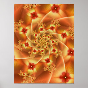 Autumn Poppies Poster