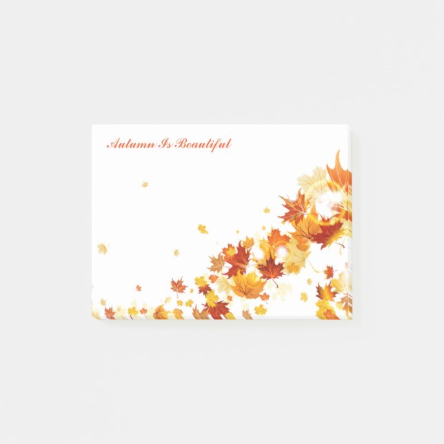Autumn Post Notes-Autumn Is Beautiful Post-it Note (Front)
