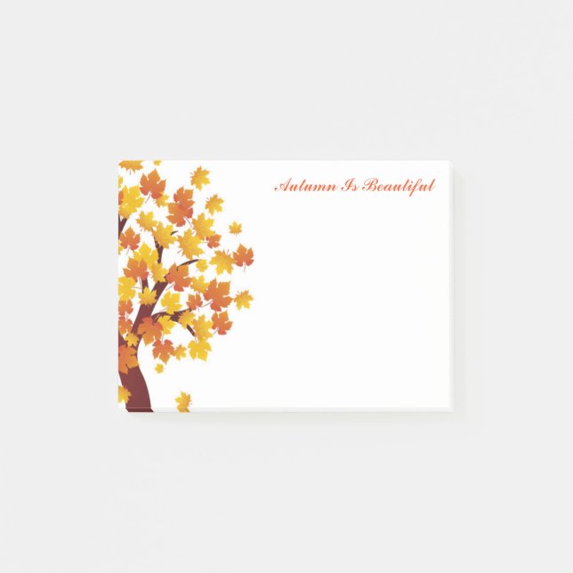 Autumn Post Notes-Autumn Is Beautiful Post-it Notes (Front)