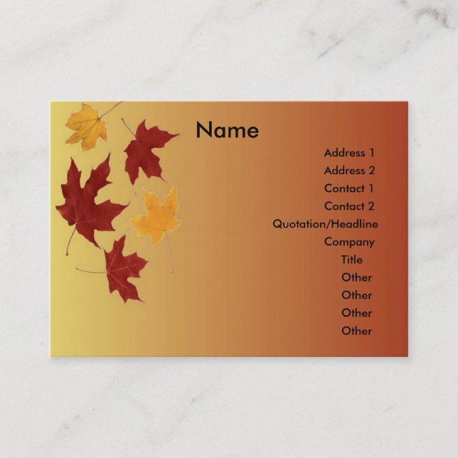 Autumn Profile Card (Front)
