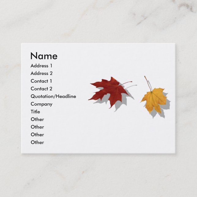 Autumn Profile Card (Front)