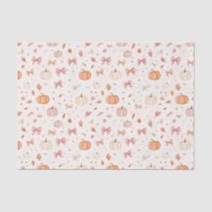 Autumn Pumpkin and Bows Fall Decoupage Tissue Paper