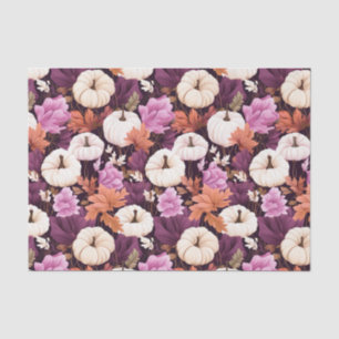 Autumn Pumpkin and Flowers Fall Decoupage Tissue Paper