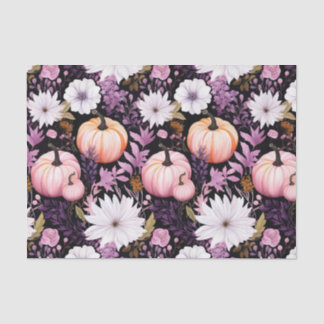 Autumn Pumpkin and Flowers Fall Decoupage Tissue Paper