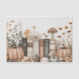Autumn Pumpkin and Flowers Fall Decoupage Tissue Paper