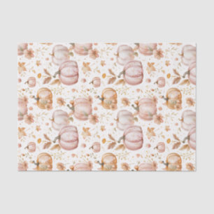 Autumn Pumpkin and Flowers Fall Decoupage Tissue Paper