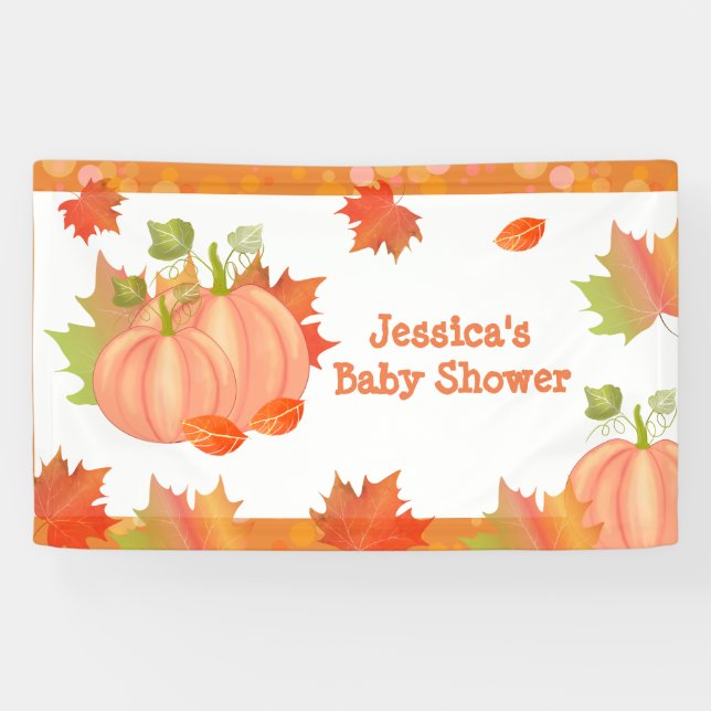 Autumn Pumpkin Baby Shower Banner (Horizontal)