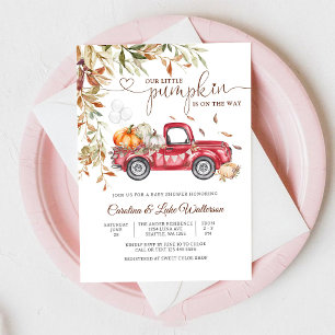 Autumn Pumpkin Baby Shower Invitation