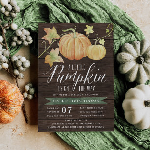 Autumn Pumpkin Baby Shower Invitation