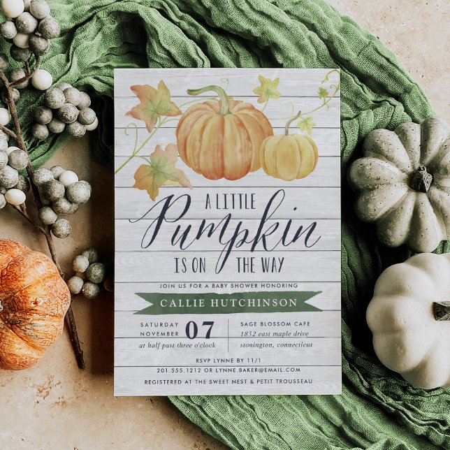 Autumn Pumpkin Baby Shower Invitation (Creator Uploaded)