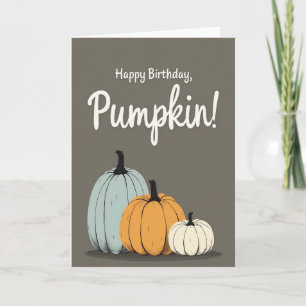 Autumn Pumpkin Birthday Card