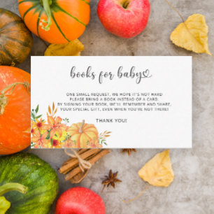 Autumn pumpkin - books for baby enclosure card