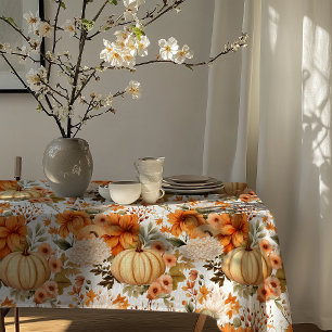 Autumn Pumpkin Bouquet Design Tablecloth