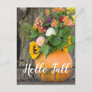 Autumn Pumpkin Bouquet Postcard