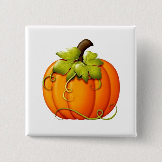 Autumn Pumpkin Button (Front)