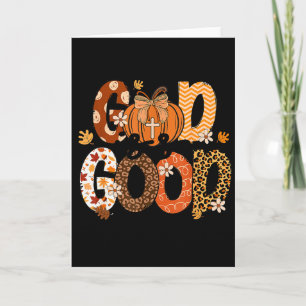 Autumn Pumpkin Christian Thanksgiving Faith God Is Card