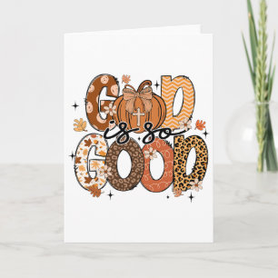 Autumn Pumpkin Christian Thanksgiving Faith God Is Card