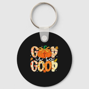 Autumn Pumpkin Christian Thanksgiving Faith God Is Key Ring