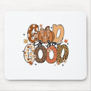 Autumn Pumpkin Christian Thanksgiving Faith God Is Mouse Pad
