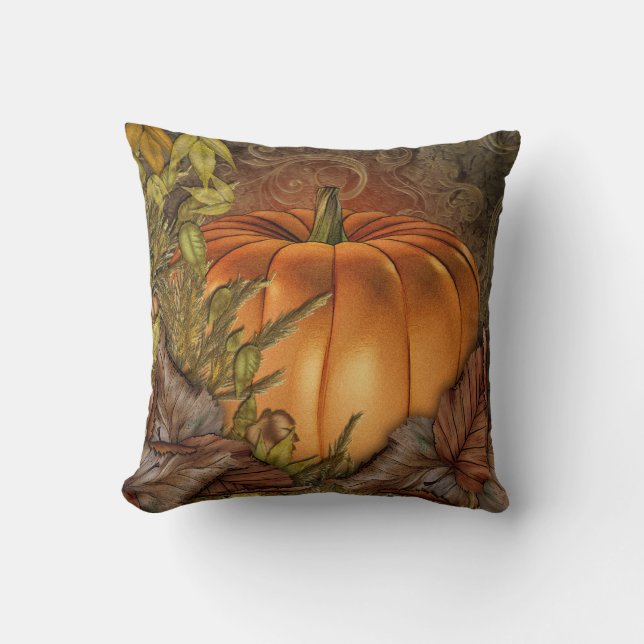 Autumn Pumpkin Cushion (Front)