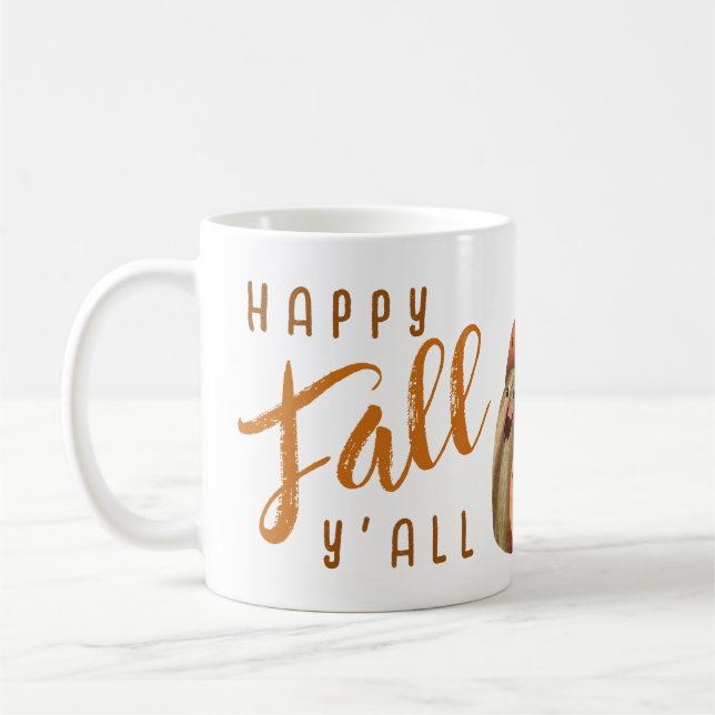 Autumn Pumpkin Cute Halloween Thanksgiving Fall Coffee Mug (Left)