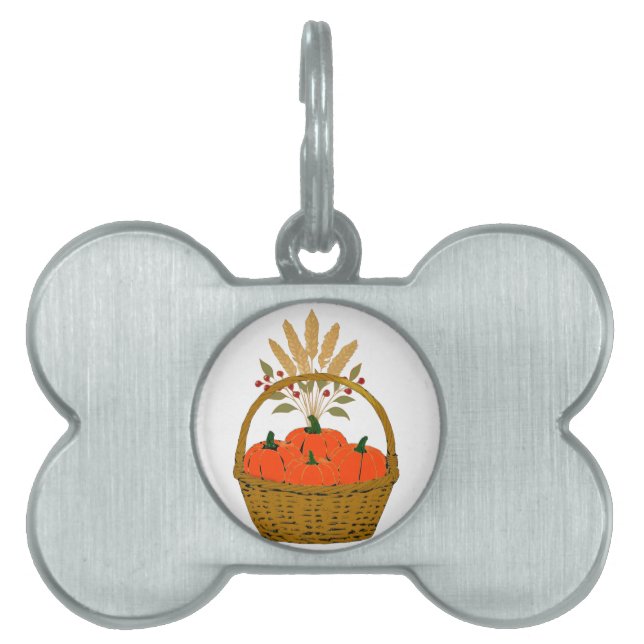 🐾 Autumn Pumpkin Dog Tag (Front)