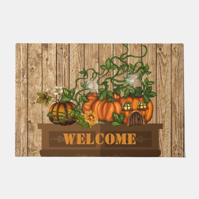 Autumn Pumpkin Door Mat (Front)