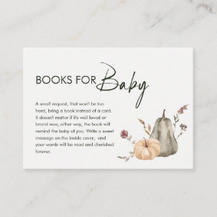 Autumn Pumpkin Fall Books for Baby Enclosure Card