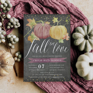 Autumn Pumpkin   Fall Bridal Shower Invitation