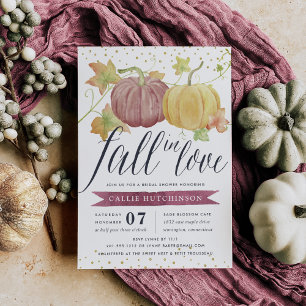 Autumn Pumpkin   Fall Bridal Shower Invitation