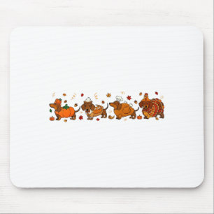 Autumn Pumpkin Fall Dachshund Thanksgiving Womens Mouse Pad